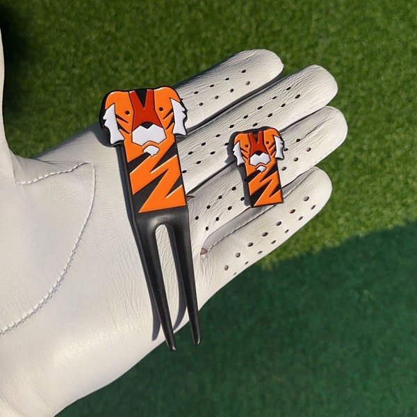Tiger Woods Frank Mascot Divot Tool & Ball Marker - Regalo de golf, accesorio de golf