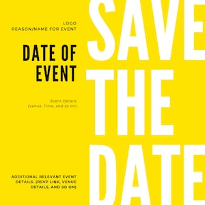 Save The Date Invitation Template