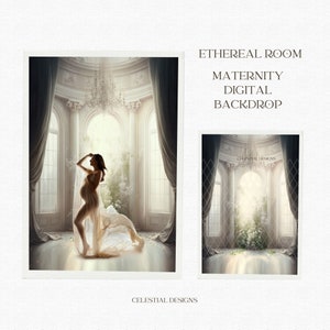 Luxury Digital Backdrop - Ethereal Maternity Room 2