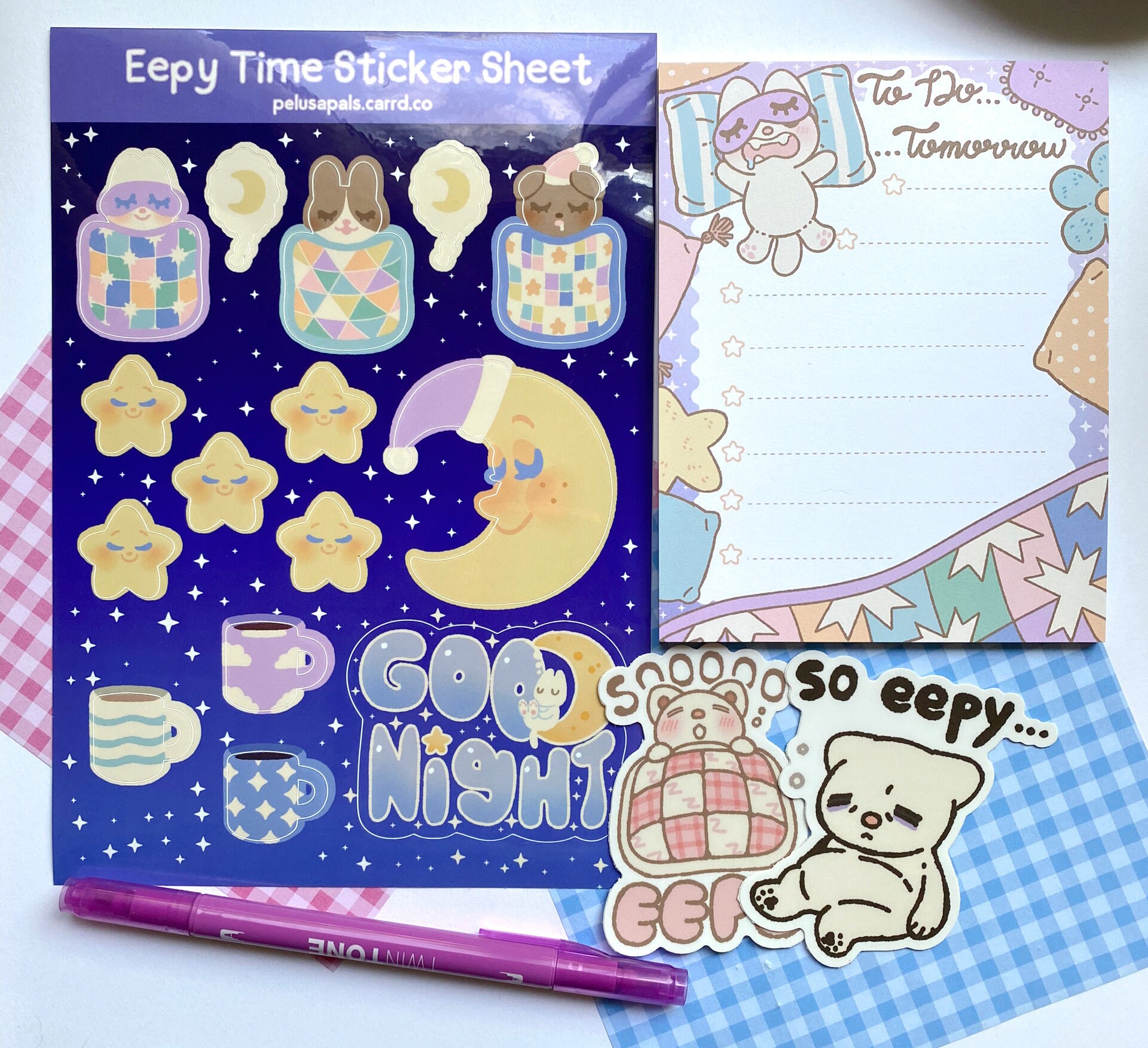 Kawaii Notepad Cute Notepad Pastel Notepad With Stickers Etsy