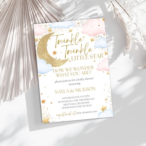 Etsy twinkle twinkle little star invitation 2025