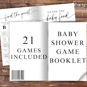 Blank Baby Shower Game Booklet, DIY Blank Editable Baby Shower Games Template, Modern Game Pack, Editable Games Templates for Baby Shower