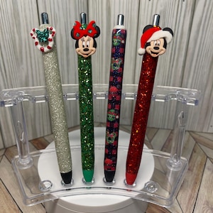 Bolígrafos con purpurina navideña de Disney