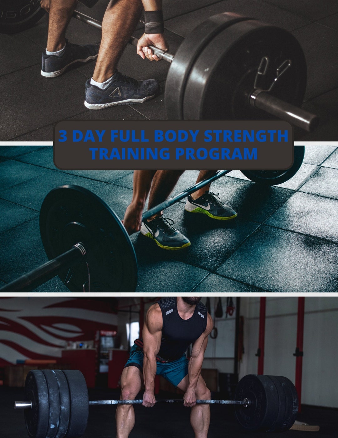 3 Day Full-body Strength Training Workout Program (12 Weeks) - Etsy