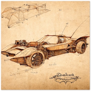 Da Vinci Invents: The Batmobile (matte print)