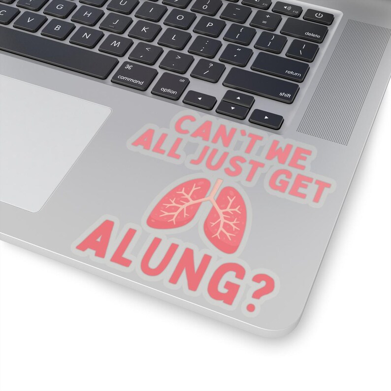Funny Pulmonology Kiss Cut Stickers, Respiratory Humor Sticker, Medical Pun image 7