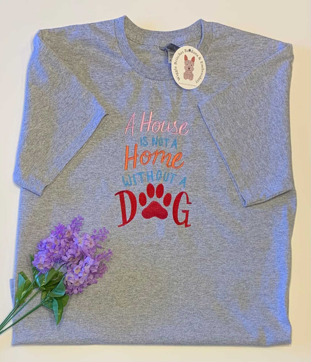 Tshirt Customizable Machine Embroidery Dog/act/service Dog Etsy