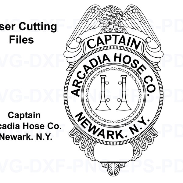 Capitán Arcadia Hose Co. Newark. NUEVA YORK.