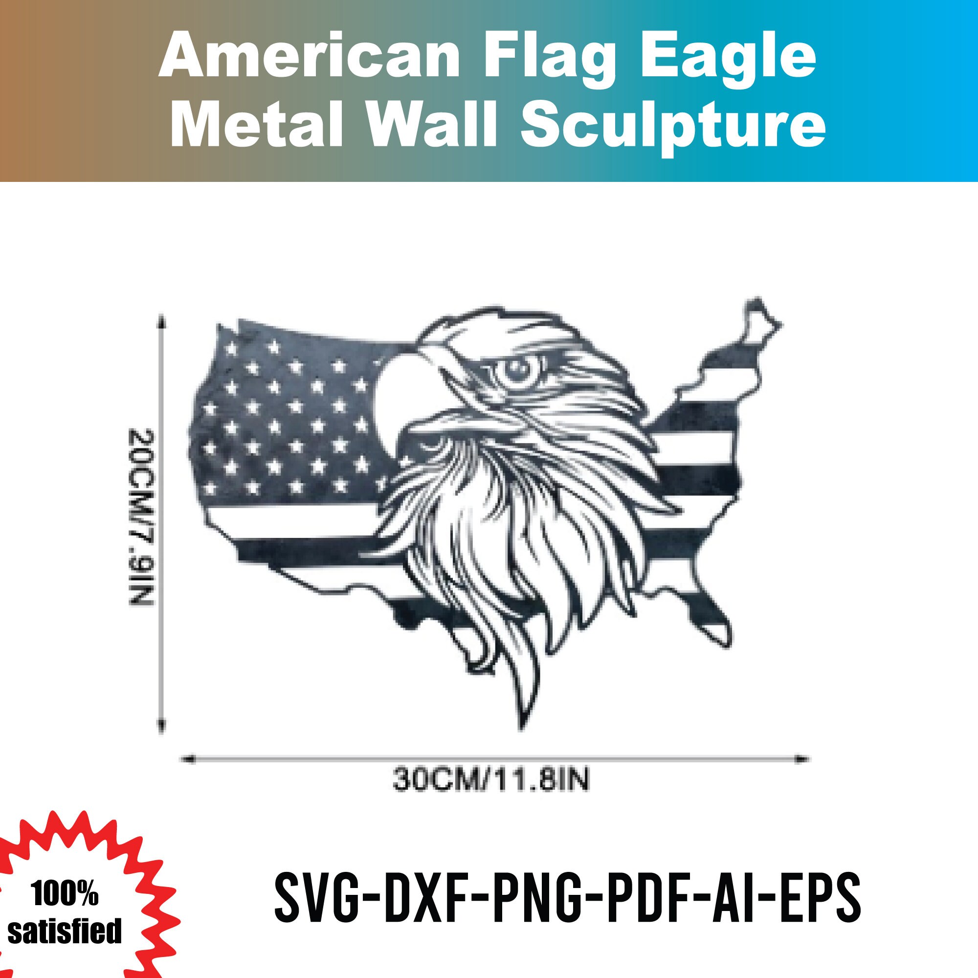 Eagle and Flag SVG, American Flag, Bald Eagle, Laser Cut File ...