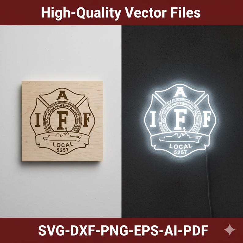 Bath Iron Works IAFF Local 5257 Firefighters Vector Art | Union Fire ...