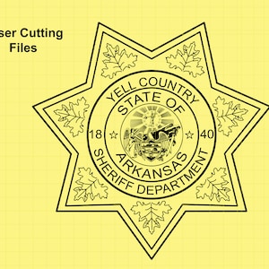 Yell country state, of  ,arkansas sheriff ,department 1840, Badge, Logo, Seal, Custom, Ai, Vector, SVG, DXF, PNG, Digital
