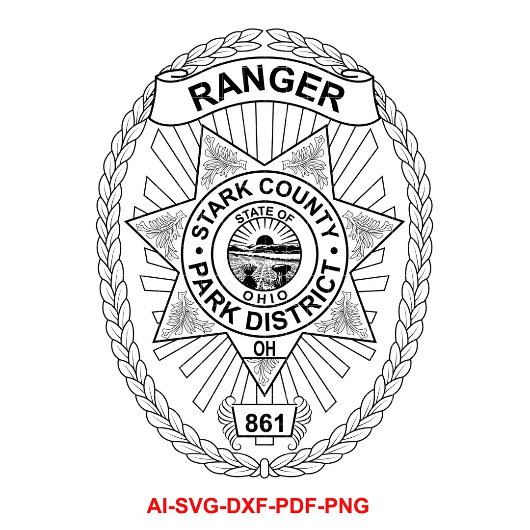 Ranger, Park District, Stark County, Badge, Seal, Logo, Laser Cutting ...