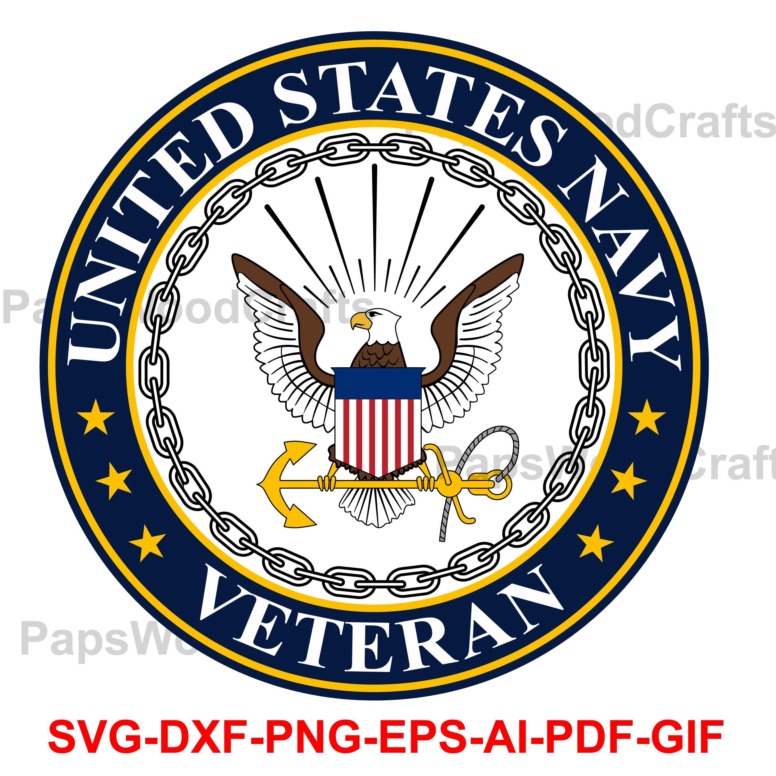 USN USNAVY アメリカ海軍　メッキエンブレム　バッジ【新品未使用】 Us navy logo - Etsy 日本