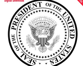 United States Seal, Seal of the President, Badge, Seal, Laser Cutting, Vector Art, Cut Files, Digital Printing, Ai, Svg, Dxf, Png, Custom,