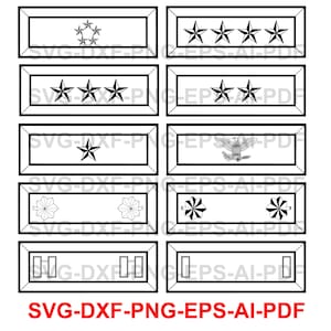 US Army Offizier Rangabzeichen SVG & PNG - Digital Download
