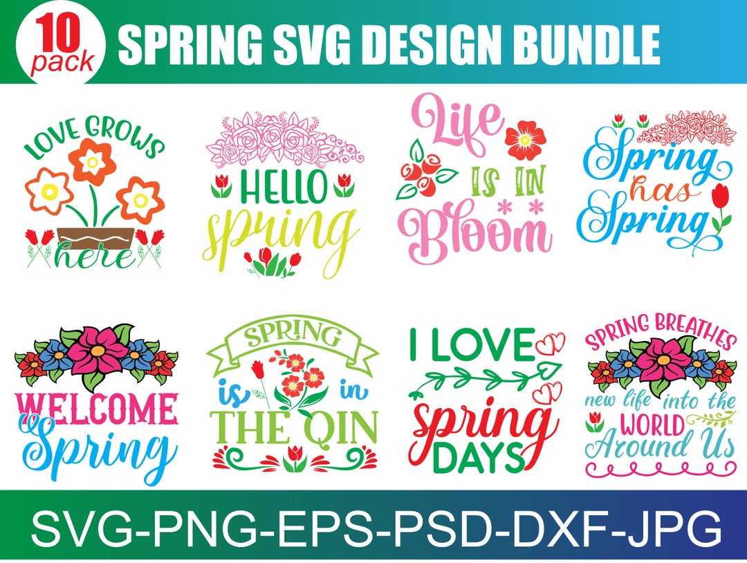 First Day Spring Svg Spring Svg Bundle, Spring, Svg,spring is Here Svg, Spring Png Welcome ...