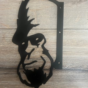 Captivating Conspiracy: Bigfoot Sasquatch Yeti Silhouette Sign, Mystical Metal Art, Garden Hanging Decor, Unique Gift Idea,Nature Lover Gift