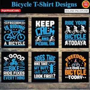 Bicycle T-Shirt Designs ,Bicycle T-Shirt Designs Bundle | Bike Vector Images,Cycling Tshirt Design,Cycle Quotes,Motivational Bundle Vectors