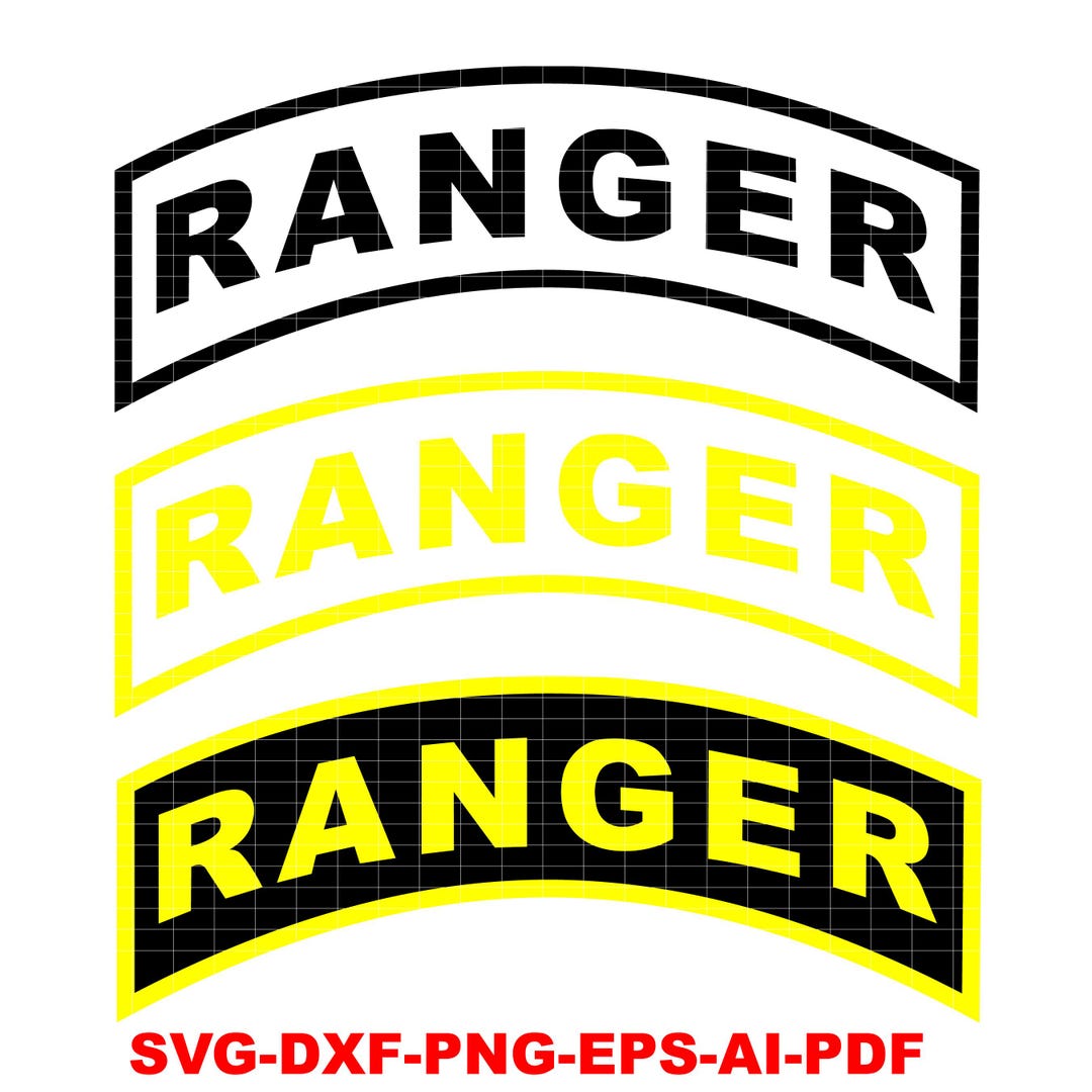 US Army Ranger Tab Files, Laser Cutting, Vector Art, Cut Files, Digital ...