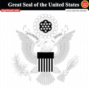 Great Seal of the United States, Coat of arms of the United States ,Badge Seal, Custom, Ai, Vector, SVG, DXF, PNG,