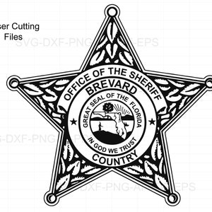 Office Of The Sheriff Brevard Badge, Logo, Seal, Custom, Ai, Vector, SVG, DXF, PNG, Digital