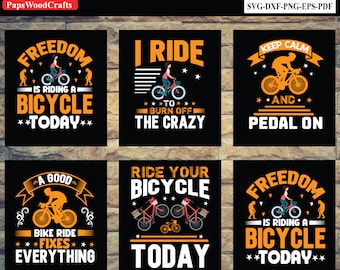 Bicycle T-Shirt Design Bundle - Cycling Quotes & Graphics -  - Bike Lover Apparel Files
