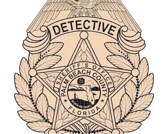 State of Florida Palm Beach County Sheriff Detective Badge, Logo