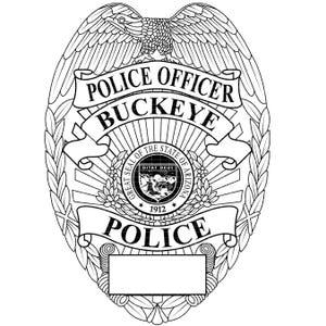 Police Officer Badge, Arizona Department Buckeye Badge, Seal, Laser Cutting, Vector Art, Cut Files, Digital Printing, Ai, Svg, Dxf, Png, Gif