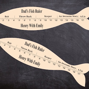 Get the ultimate Fish Ruler SVG file for laser cutting - a hilarious gift idea.