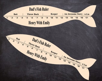 Get the ultimate Fish Ruler SVG file for laser cutting - a hilarious gift idea.