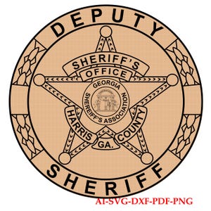 Harris County Sheriff Badge Vector art, Badge, Logo, Seal, Custom, Ai, Vector, SVG, DXF, PNG, Digital,
