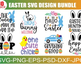 Easter SVG, Easter SVG Bundle, Easter PNG Bundle, Bunny Svg, Spring Svg, Rainbow Svg, Svg Files For Cricut, Sublimation Designs Downloads