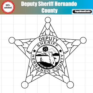 Deputy Sheriff Hernando  County, Sheriff Badge,Sergeant Badge, Logo, Seal, Custom, Ai, Vector, SVG, DXF, PNG, Digital