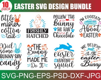 Easter SVG, Easter SVG Bundle, Easter PNG Bundle, Bunny Svg, Spring Svg, Rainbow Svg, Svg Files For Cricut, Digital files/ Designs Downloads