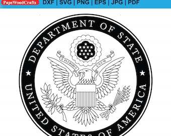 US Department of State Great Seal | Multi-Format Digital Download | Patriotic American Logo Cut File