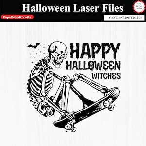 Skull skeleton, Laser cut file, Halloween , Xtool ,Lightburn, Glowforge, Flux TS2, Digital download ,cutter,svg,dxf,png,ai,vector files.