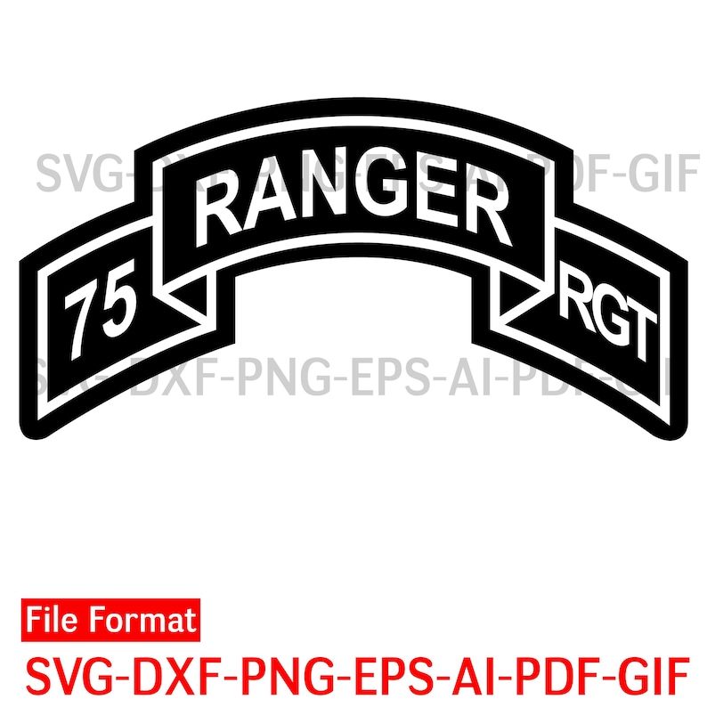 75th Ranger Regiment Scroll SVG - Military Insignia Digital File - Etsy