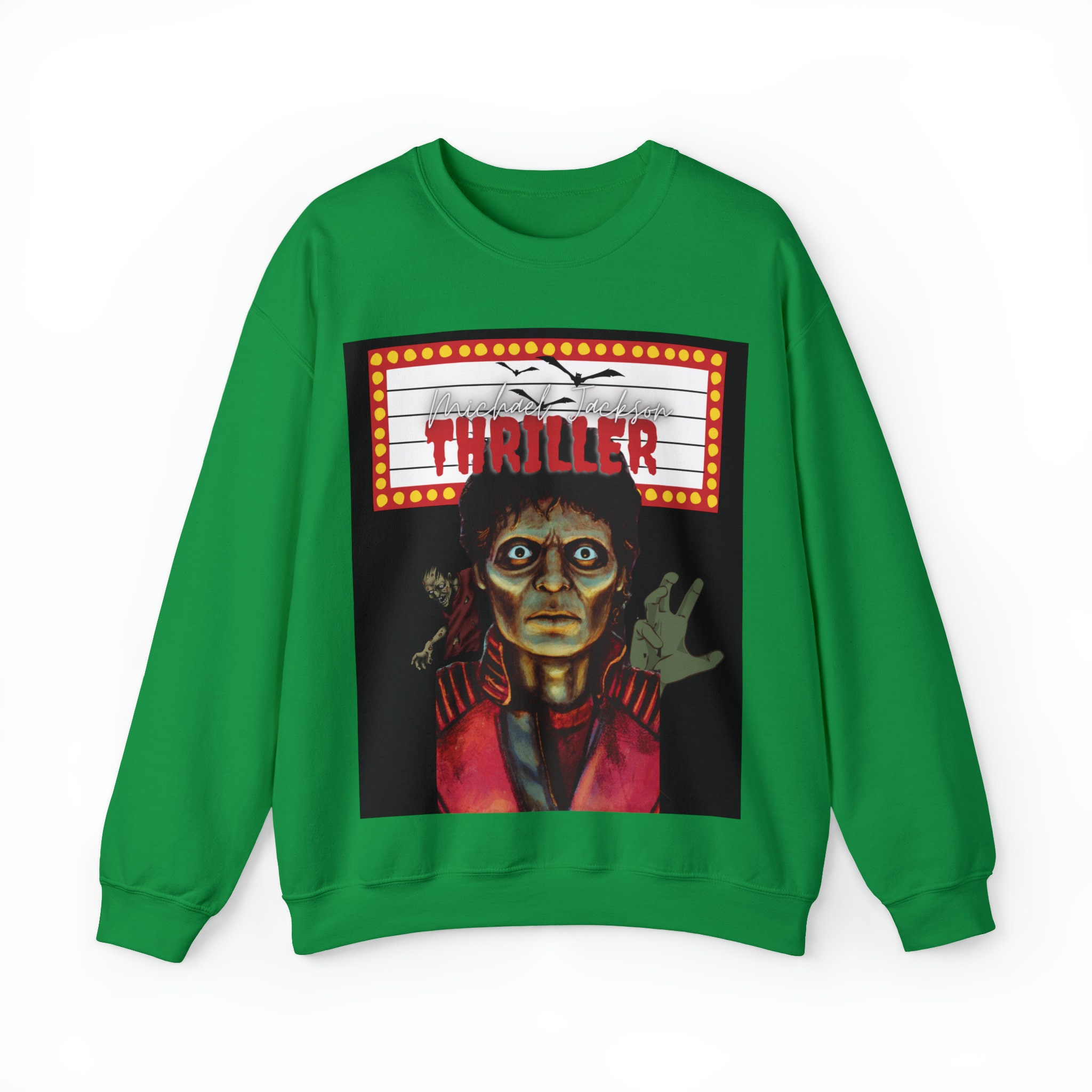 Sudadera unisex con cuello redondo Heavy Blend exclusiva de Michael Jackson Thriller Etsy Espana