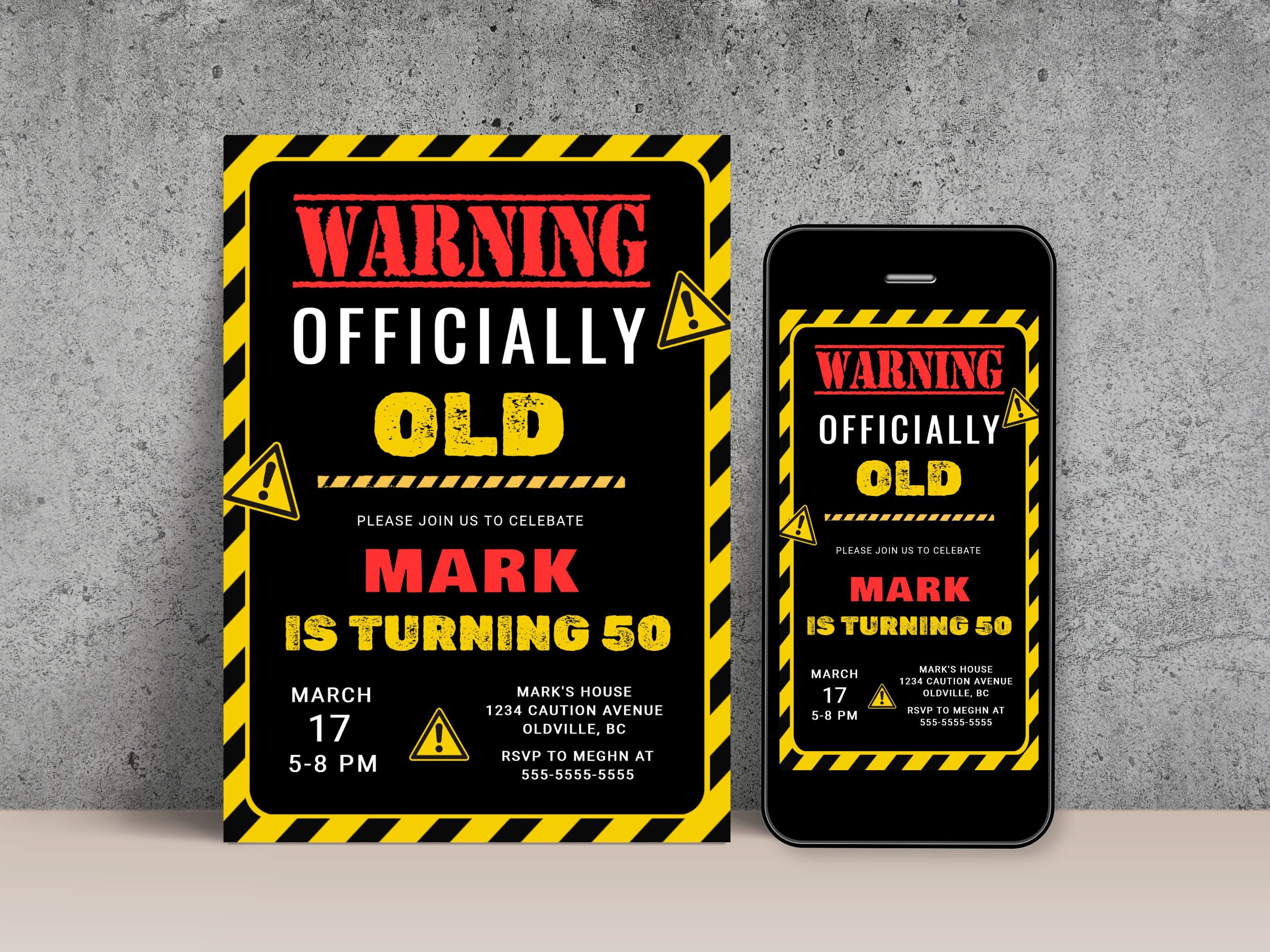 Over the Hill Birthday Invitation - Etsy, image size:2667x2000