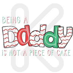 Puede incluir: Texto con estampado rojo, verde y blanco que dice "Ser papá no es un juego de niños."