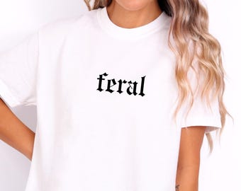 Feral Comfort Colors Boxy T-Shirt: Funny Mom/Aunt/Wife Tee