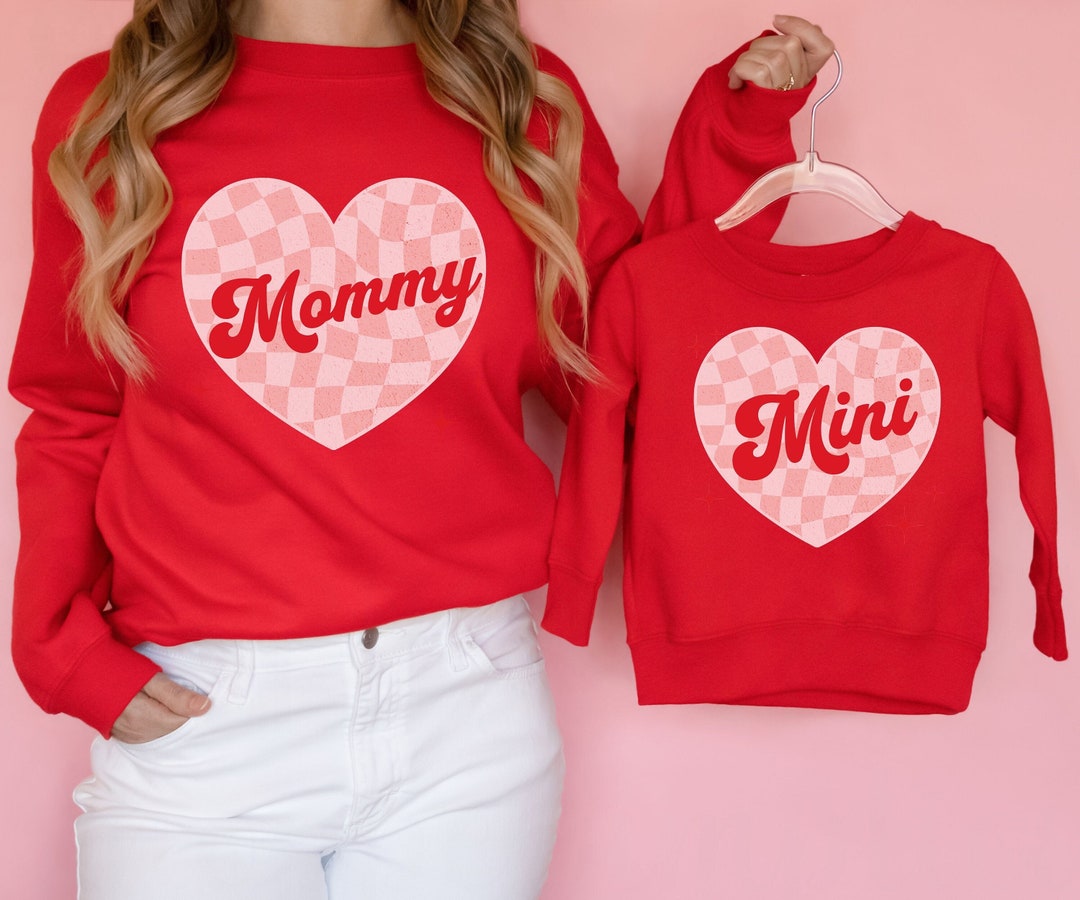 Mommy and Me Valentine Outfits, Kids Valentines Day Gifts, Mom and
