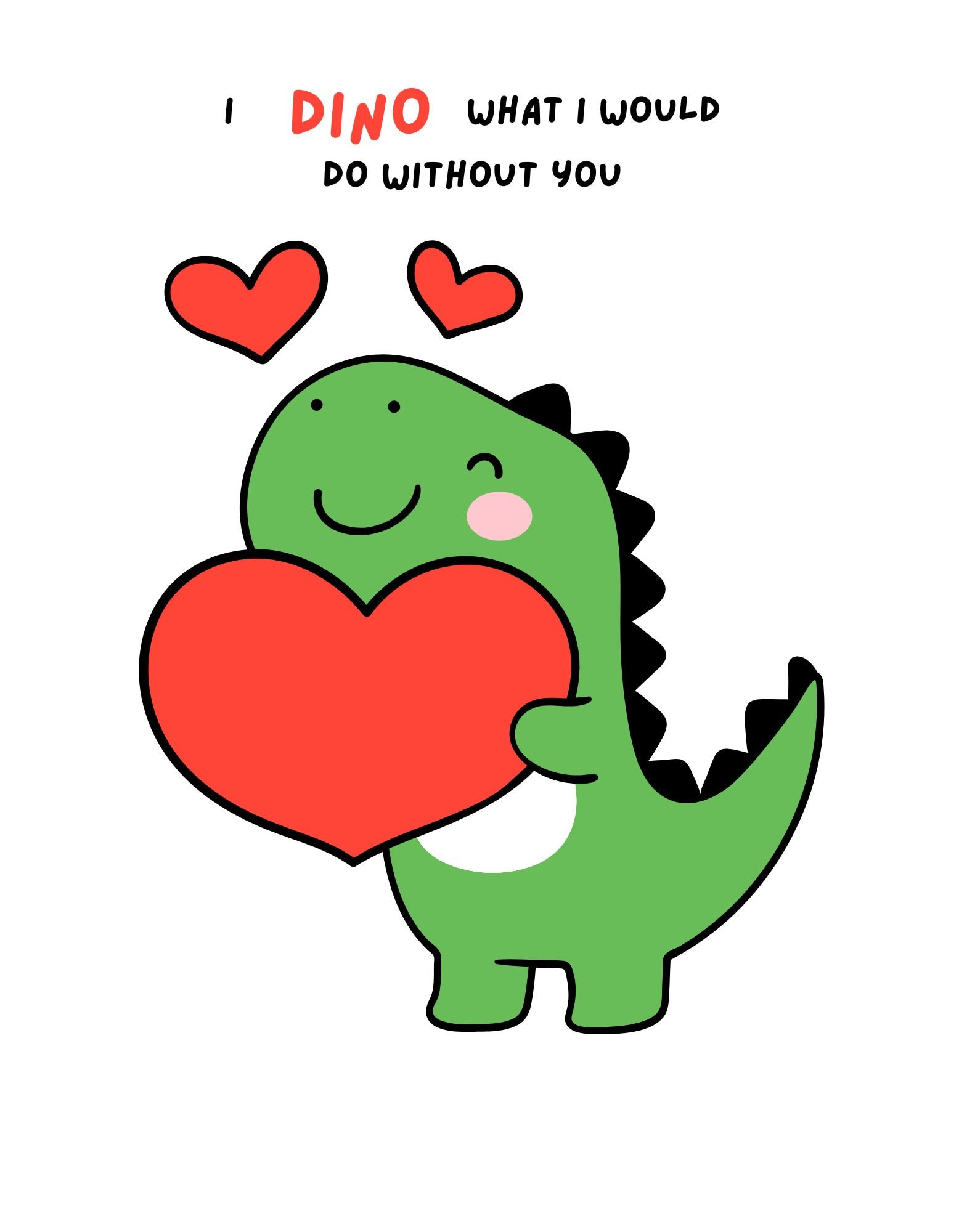 Dinosaur with Heart SVG File for Cricut and Cutting Machines Etsy M??xico