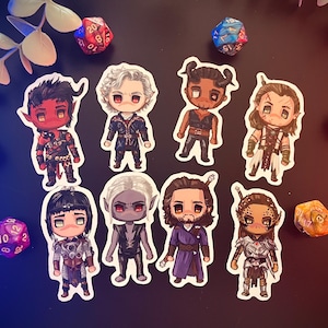 Baldur&#39;s Gate 3 Vinyl Sticker Merch Cute Astarion Gale Shadowheart Laezel Minthara Halsin Wyll Karlach