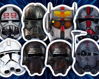 Star Wars Helmet Vinyl Sticker: Kylo Ren, Bad Batch, Clone Trooper