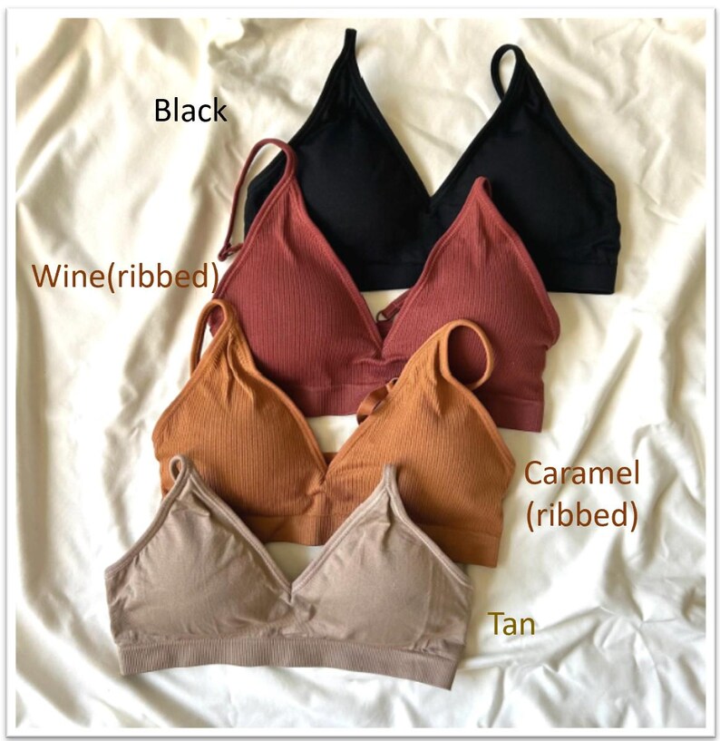 Daily basic thicker removable padded seamless triangle bralette for small chest wireless no hook sports bra top image 9