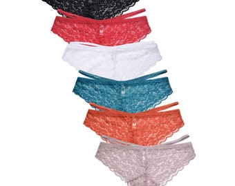Sexy lace panties cheeky strappy bikini lingerie