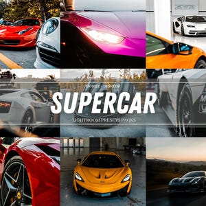 May include: A collection of Lightroom presets for editing photos of supercars. The presets are designed to enhance the colors and details of the cars, making them look more vibrant and realistic. The presets are available for both mobile and desktop devices.