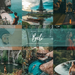 11 Bali Lightroom Presets, Vibrant Tropical Filters, Travel and Beach Edits, Blogger Tools, Instagram Feed, Photography Edits