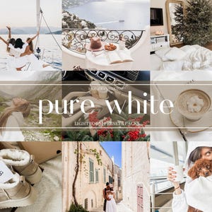 PURE WHITE | 8 Mobile & Desktop Lightroom Presets